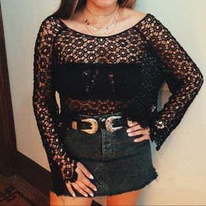 💫2 for $35 | LF Mirumi Black Knit Top